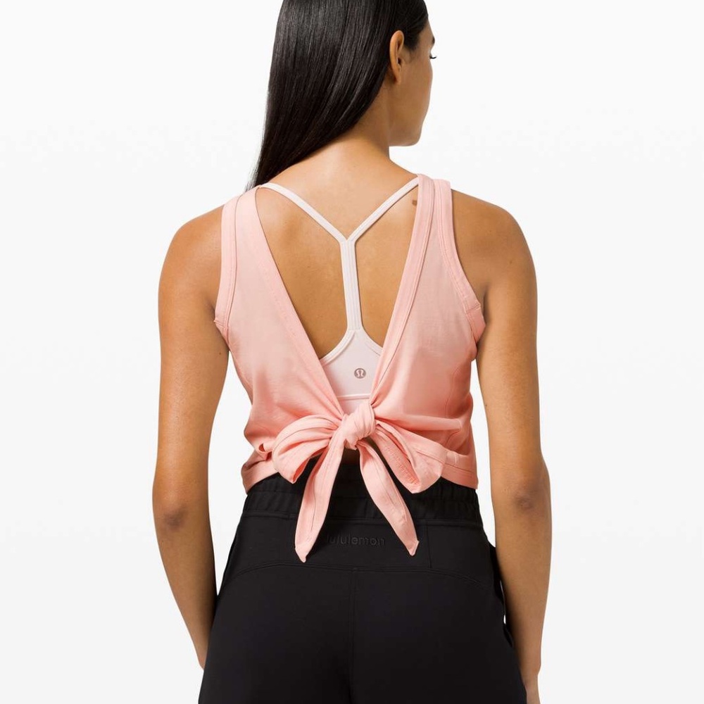 Light pink lululemon it’s a tie tank